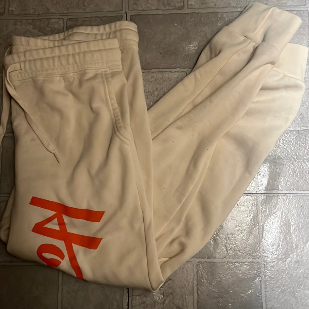 Authentic Hooter Girls Joggers Cream Off White Sweatpants Hooters Size Medium